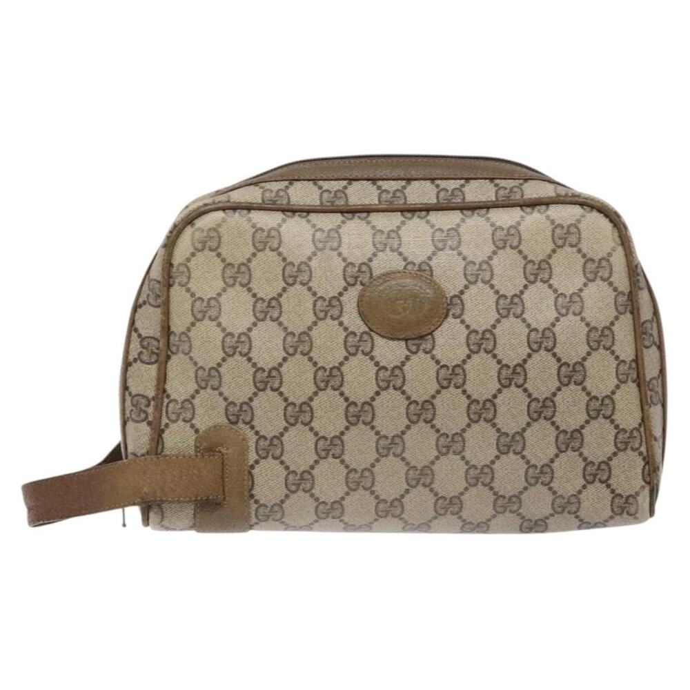 Gucci GG Supreme Clutch Bag Beige